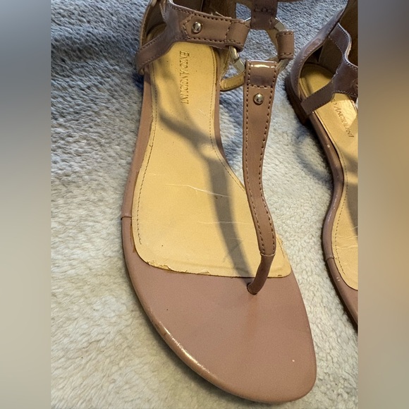 Enzo Angiolini Mauve Patent Leather Gladiator Sandals Flats Shoes 10 - Picture 4 of 9